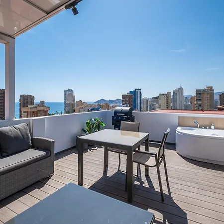 Penthouse Cervantes Sea View Levante Beach Benidorm Exterior photo